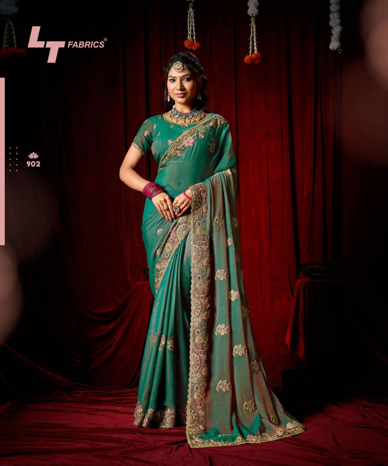 JIMMY VOL-09 By LT Fabrics 901 To 906 Series  Indian Traditional Wear Collection Beautiful Stylish Fancy Colorful Party Wear Fancy Silk Sarees At Wholesale Price